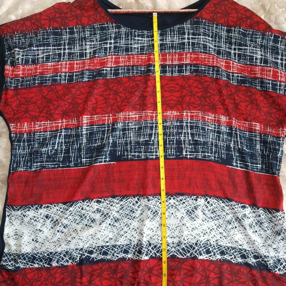 Patterned Dropped Shoulder Blouse - Picture 4 of 6
